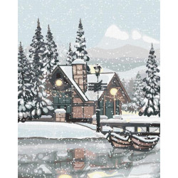 Картина по номерам Зимние и новогодние сюжеты. Снежная тишина, , 40х50см, в термопакете, Идейка (KHO2873)