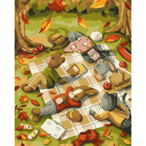 Картина по номерам Животные. Книжный клуб, , 40х50см, в термопакете, Идейка (KHO6542)