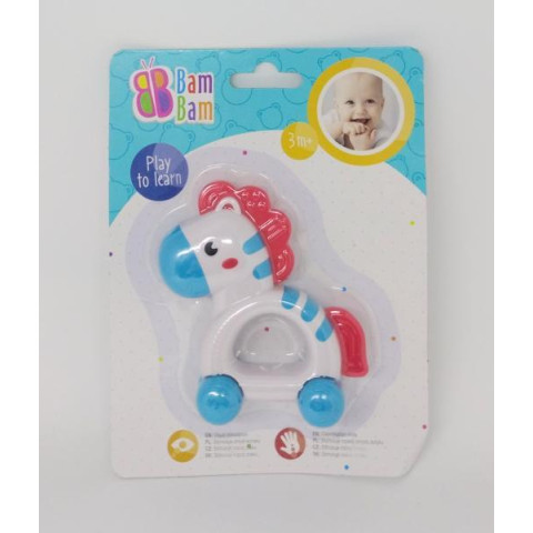 Брязкальце Зебра, планш. 20*15см, ТМ Bam Bam, Польща