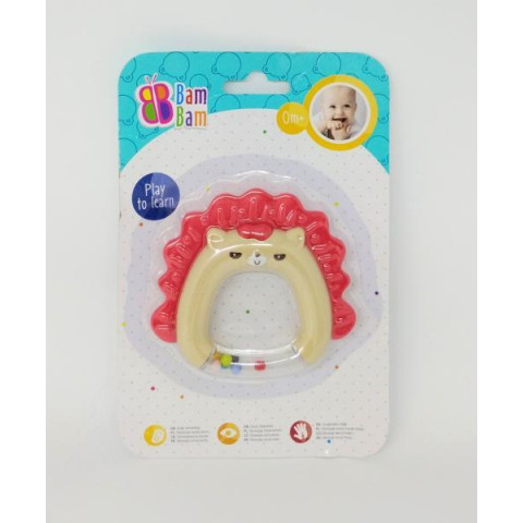 Брязкальце Їжачок, планш. 20*15см, ТМ Bam Bam, Польща