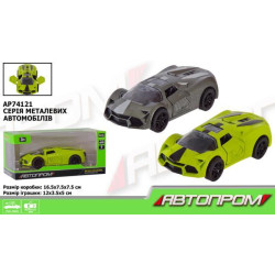 Машина мет. "АВТОПРОМ" 1:32,2 цвета, откр.дверь, в кор. 16,5*7,5*7,5см