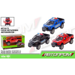 Машина мет. "АВТОПРОМ" 1:32, 3 цвета, откр.дверь, в кор.15,5*8,5*6,8см