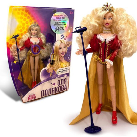 Кукла коллекционная Ольга Полякова, OLGA POLYAKOVA муз. в красном наряде, костюм ручная работа, поет 3 песни на украинском языке, в кор. 38,5*30*5,5см