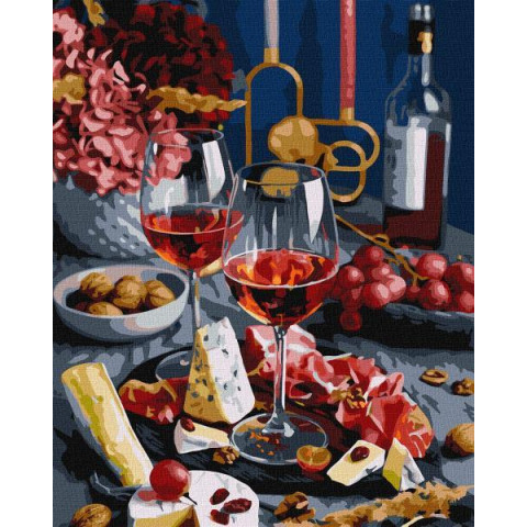 Картина за номерами Натюрморти. Вишукана насолода, 40х50см, термопакет, Идейка (KHO5670)