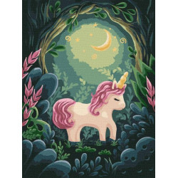 Картины по номерам 7+ "Удивительный однорог" 30х40см, термопакет, ТМ Идейка, Украина