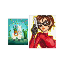 Набор картин по номерам МИКС. 40х50см и 30х40см , термопакет, Идейка (CKHO8122)