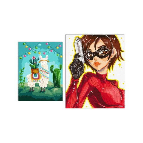 Набір картин по номерах МІКС. 40х50см та 30х40см, термопакет, Идейка (CKHO8122)