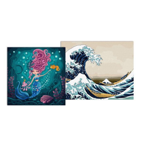 Набор картин по номерам МИКС. 40х50см и 40х40см , термопакет, Идейка (CKHO8130)