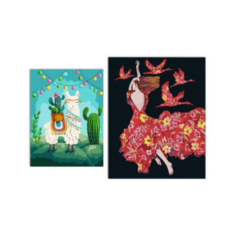 Набор картин по номерам МИКС. 40х50см и 30х40см , термопакет, Идейка (CKHO8135)