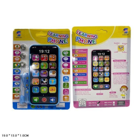 Телефон мобільний бат., муз., 2кол., лист 19*1*13см