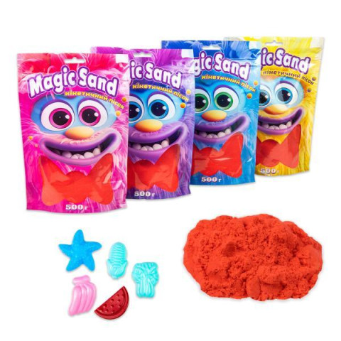 Magic sand у пакеті червоний, 0,350кг, ТМ Стратег, Україна