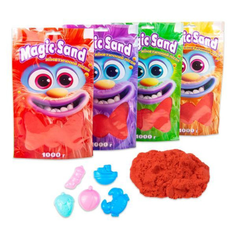Magic sand у пакеті червоний, 1кг, ТМ Стратег, Україна