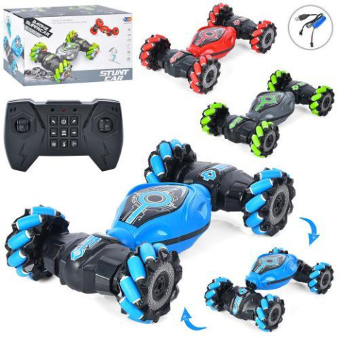 Машинка 27см, р/у, 2.4G, аккум, USB зарядка, роликовые колеса, изменяет форму, звук, свет, 3 цвета, в кор. 27*15*12,5см