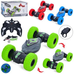 Машина 28см, р/у, 2.4G, аккум, USB зар, управление жестами, изменяющая форму, резинка колеса, свет, 3 цвета, в кор. 27*15*12,5см 