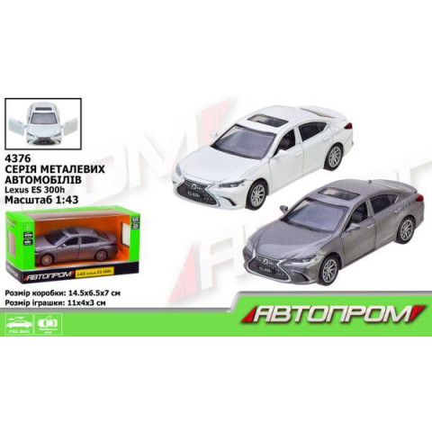 Машина мет. АВТОПРОМ 1:43 Lexus ES300h, 3 цвета, откр. дверь, в кор. 14,5*6,5*7см