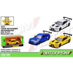 Машина мет. АВТОПРОМ 1:43 BMW M4 GT3, 3 кольори, відкр. двері, в кор. 14,5 * 6,5 * 7см