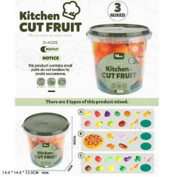 Продукты набор, микс 3 вида, продукты на липучках ведро 13*14*14см