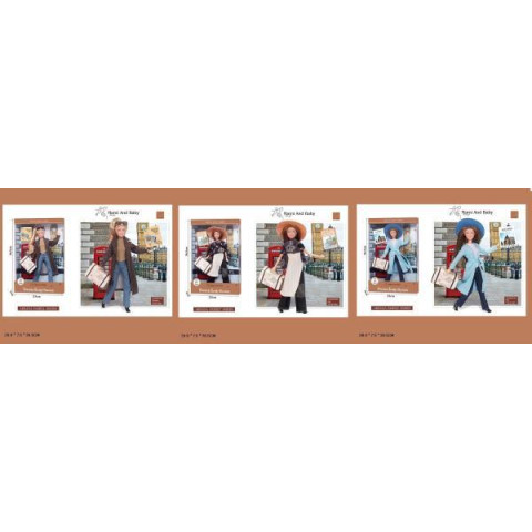 Кукла 29см, в стильной деми одежде, аксессуар, в кор. 37*30*8см