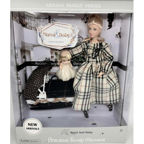 Кукла 29см, мамочка, младенец, аксес, в кор. 37*30*8см