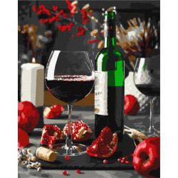 Картина по номерам Натюрморты. Гранатовое наслаждение, 40х50см, термопакет, Идейка (KHO5671)