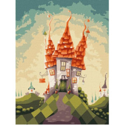 Картина за номерами Казки. Казкова хатинка, 30х40см, термопакет, Идейка (KHO6080)