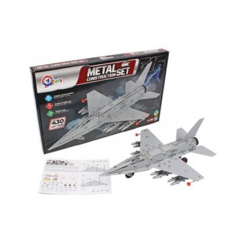 Конструктор металевий Винищувач F-16 Istrebitel' F-16, 430 под., Кор. 49*30*4.5см, ТМ Технок, Україна