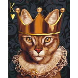Картина за номерами Тварини. Король сердець, Lucia Heffernan, 40х50см, термопакет, Brushme (BS53504)