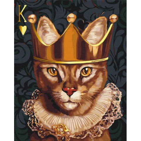 Картина за номерами Тварини. Король сердець, Lucia Heffernan, 40х50см, термопакет, Brushme (BS53504)