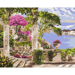 Картина по номерам Пейзаж. Цветы в саду, 40х50см, термопакет, Brushme (BS53743)