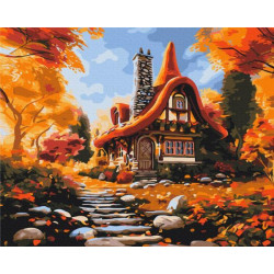 Картина по номерам Пейзаж. Домик осени, 40х50см, термопакет, Brushme (BS53794)