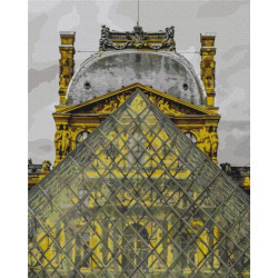 Картина за номерами Міста. Піраміда Лувру, 40х50см, термопакет, Brushme (BS52517)