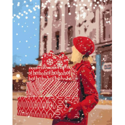 Картина за номерами Люди. Новорічний настрій, 40х50см, термопакет, Brushme (BS52506)