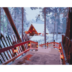 Картина по номерам Пейзаж. Зимний уют, 40х50см, термопакет, Brushme (BS52773)