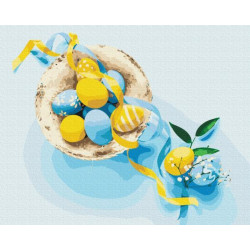 Картина за номерами Натюрморти. Українська Пасха, 40х50см, термопакет, Brushme (BS53104)