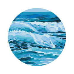 Картина по номерам Морская. Без границ, Iryna Ponna, Круглый подрамник, d40см, термопакет, Brushme (RC00068L)