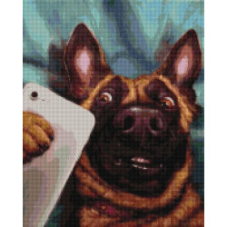 Алмазная мозаика "Селфи Чарли Lucia Heffernan" 40*50см, в кор. 41*51*2,5см, ТМ Brushme, Украина