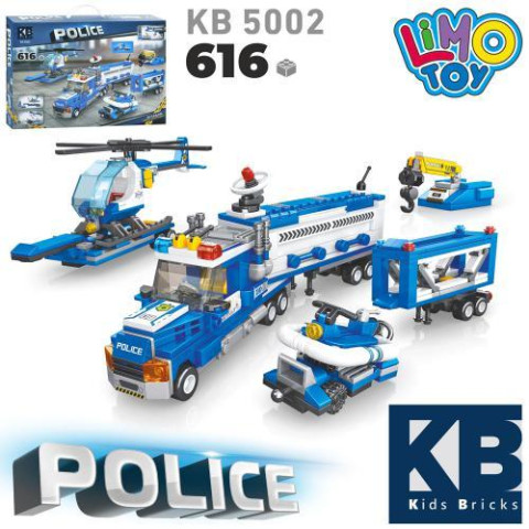 Конструктор LIMO TOY поліцейська техніка, 5в1, 616дет, в кор. 45*33*7см , арт: KB5002