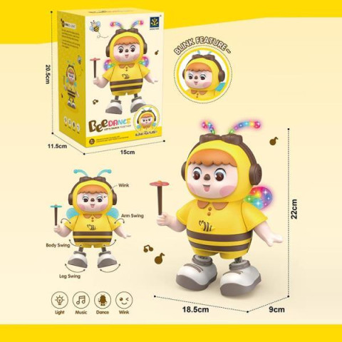 Музична іграшка Бджілка, бат., 18,5*9*22см, світло, звук, рух, кор. 15*11,5*20,5 см