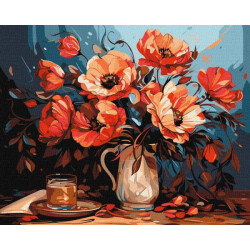 Картина по номерам Цветы. Красочные маки, 40х50см, термопакет, Идейка (KHO5679)
