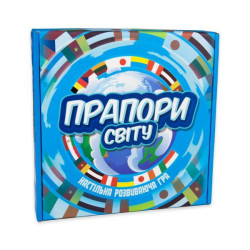 Настольная игра "Флаги мира" обучающая на украинском языке, в кор. 25*25*5см, ТМ Стратег, Украина