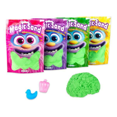 Magic sand в пакете зеленый, 0,200 кг, ТМ Стратег, Украина