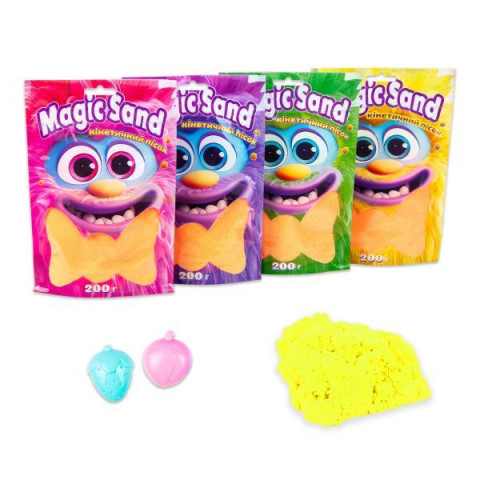 Magic sand в пакете желтый, 0,200 кг, ТМ Стратег, Украина