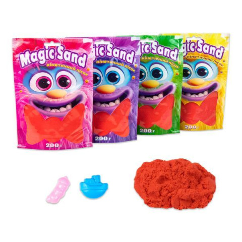 Magic sand у пакеті червоний, 0,200 кг, ТМ Стратег, Україна