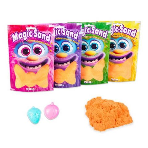 Magic sand в пакеті 39401-7 оранжевий, 0,200 кг, ТМ Стратег, Україна