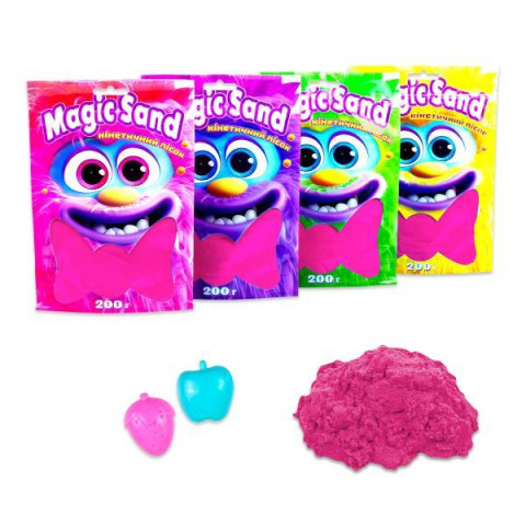 Magic sand в пакете розовый, 0,200 кг, ТМ Стратег, Украина