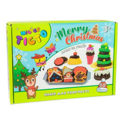 Набор для творчества Мистер тесто Merry Christmas на украинском языке, ТМ Стратег, Украина