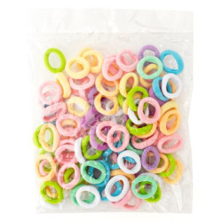 Гумки для волосся мікрофібра пастель-3, ЦІНА ЗА УП. 100ШТ, у пак. 20*15см