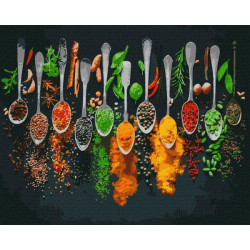 Картина по номерам Натюрморты. Пряности мира, 40х50см, термопакет, Идейка (KHO5673)
