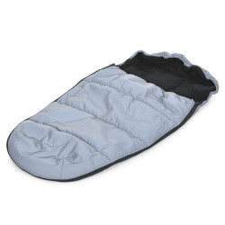 Конверт в коляску Footmuff Plus Reflective детский, светоотражающий, 100х53см, застежки-молнии, отверстия для ремней, водонепроницаемый полиэстер/флис, наполнитель-полиэстер, серый, в сумке, 42*37*14см