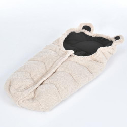 Конверт в коляску Footmuff Teddy Bear детский, 80х37см, застежки-молнии, отверстия для ремней, плюш/водонепроницаемый полиэстер/флис наполнитель-полиэстер, бежевый, в сумке, 42*37*14см
